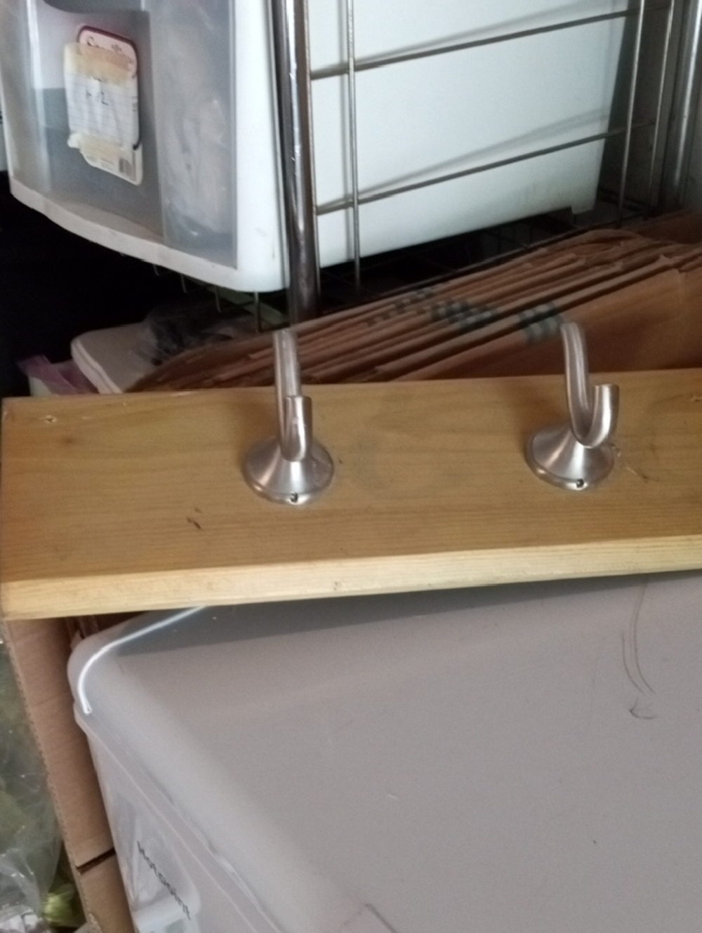 Source Unknown Brushed Silver Wall Hooks - Stainless Look